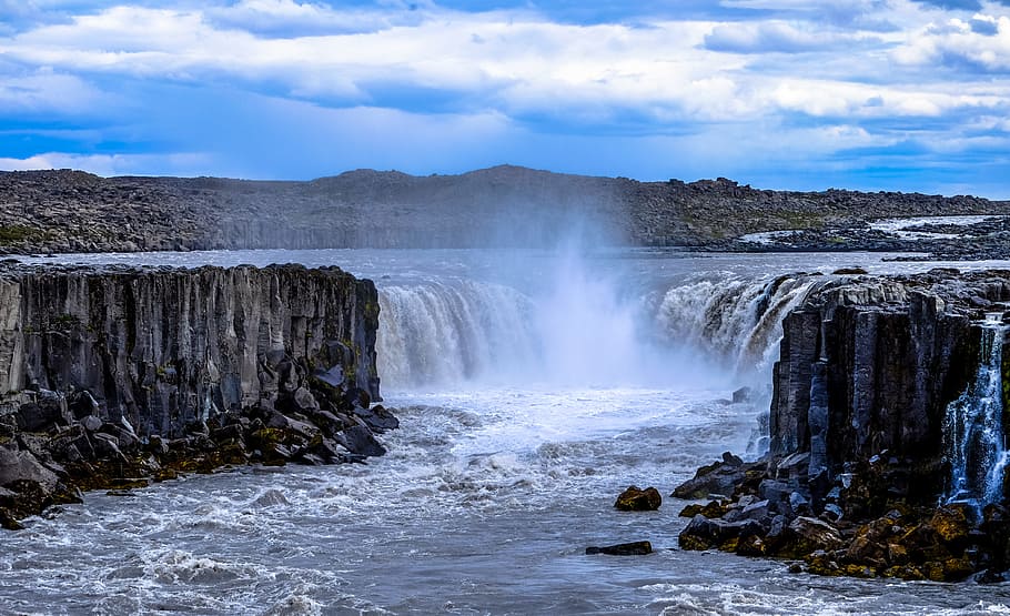 landscape, nature, sky, water, clouds, cloudy, environment, flow HD wallpaper