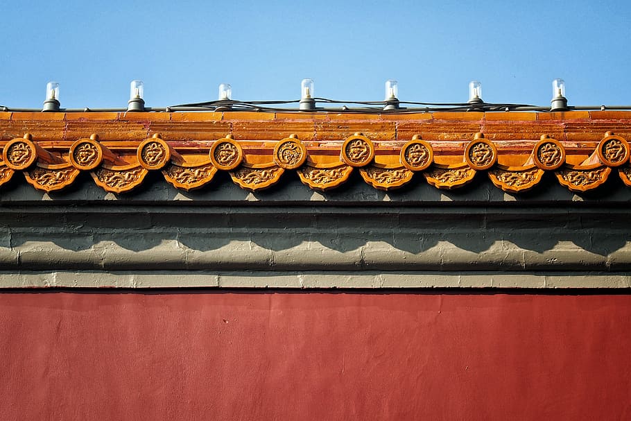 the separate, turned off lights on roof, texture, pattern, building HD wallpaper