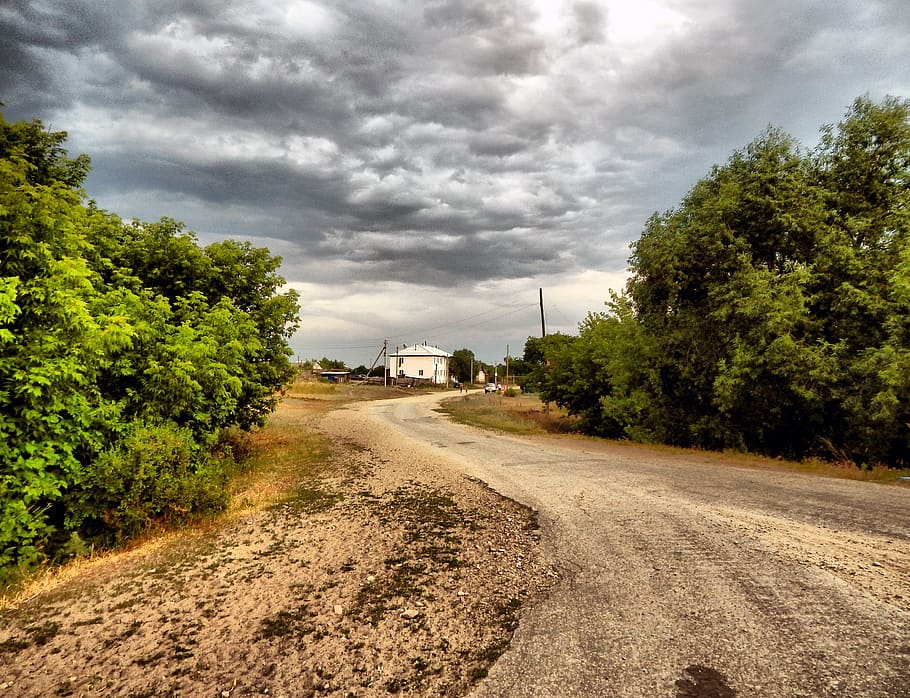 road, nature, tree, landscape, sky, cloud, travel, cloud - sky HD wallpaper
