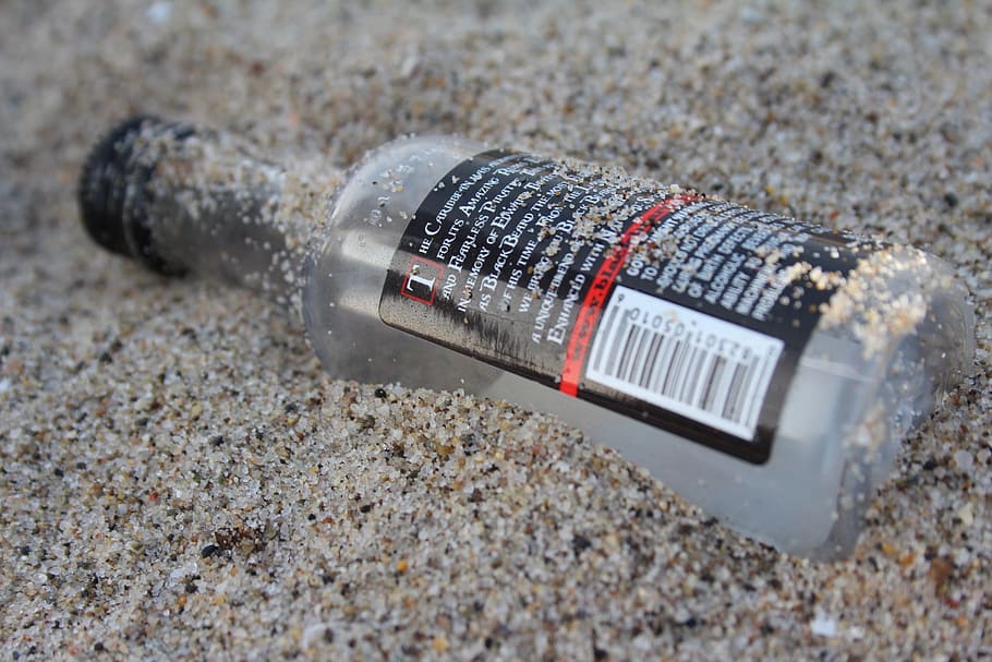 beach, bottle, sand, connection, no people, single object, close-up HD wallpaper