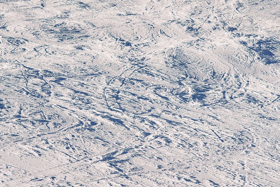 Snow tracks, abstract, sports, winter, nature, white, outdoors HD wallpaper
