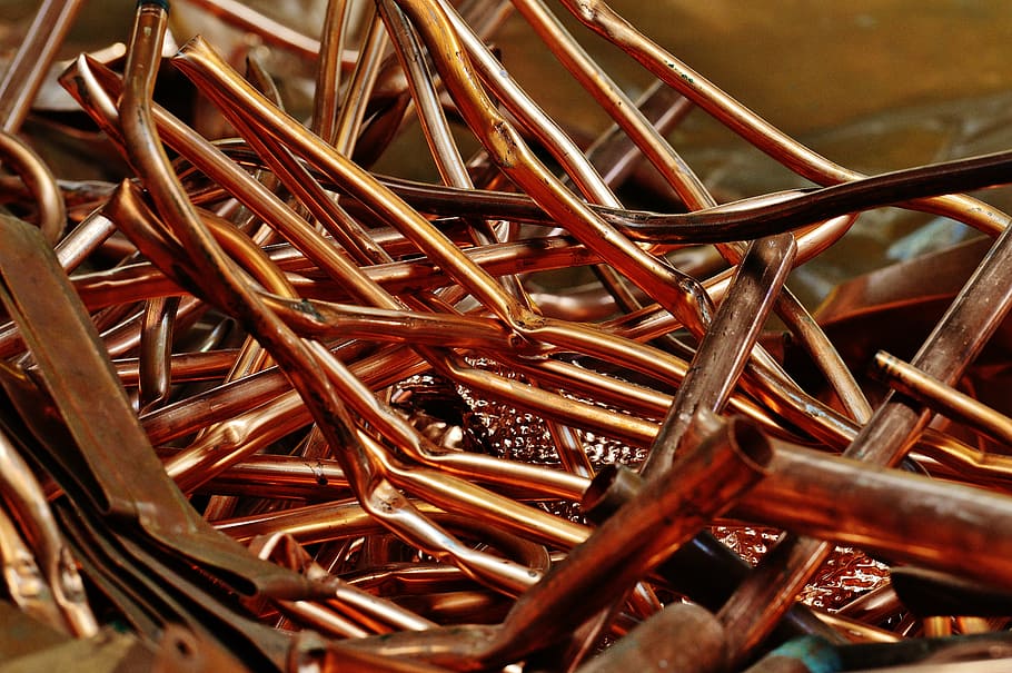brass tube frame, copper, scrap metal, disposal, recycling HD wallpaper