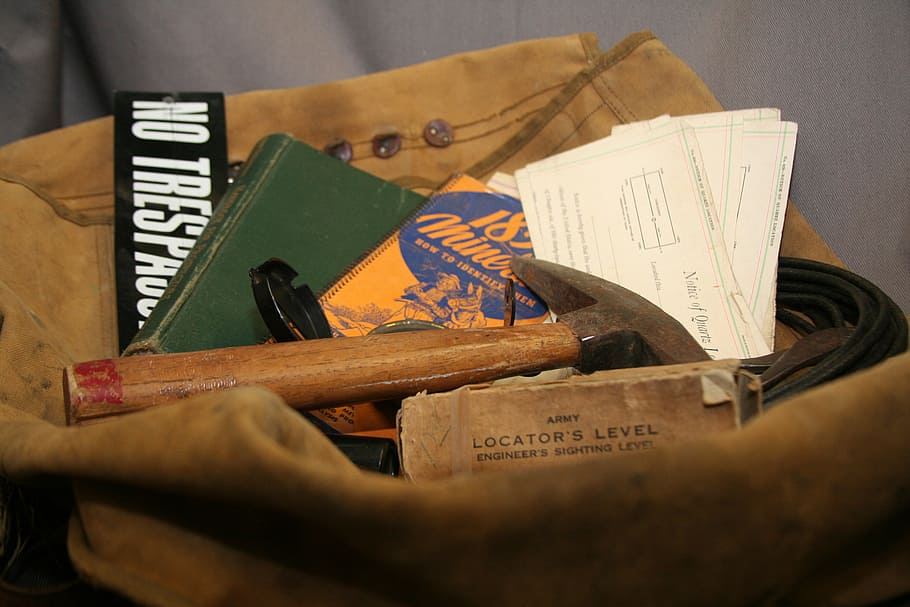 assorted items placed on top of brown suede cloth, adventure HD wallpaper