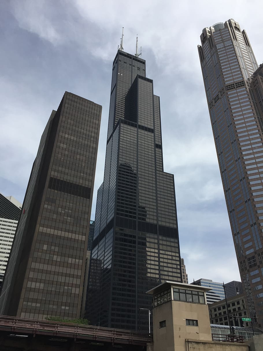 architecture, skyline, building, chicago, building exterior HD wallpaper