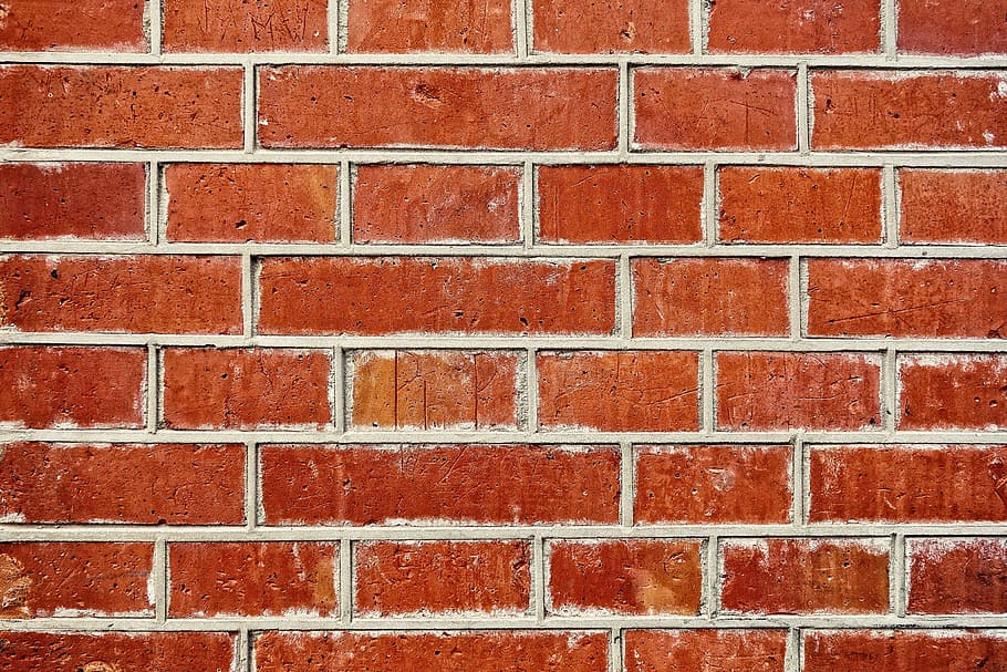 red bricked wall, brick wall, red brick wall, seam, masonry, mortar