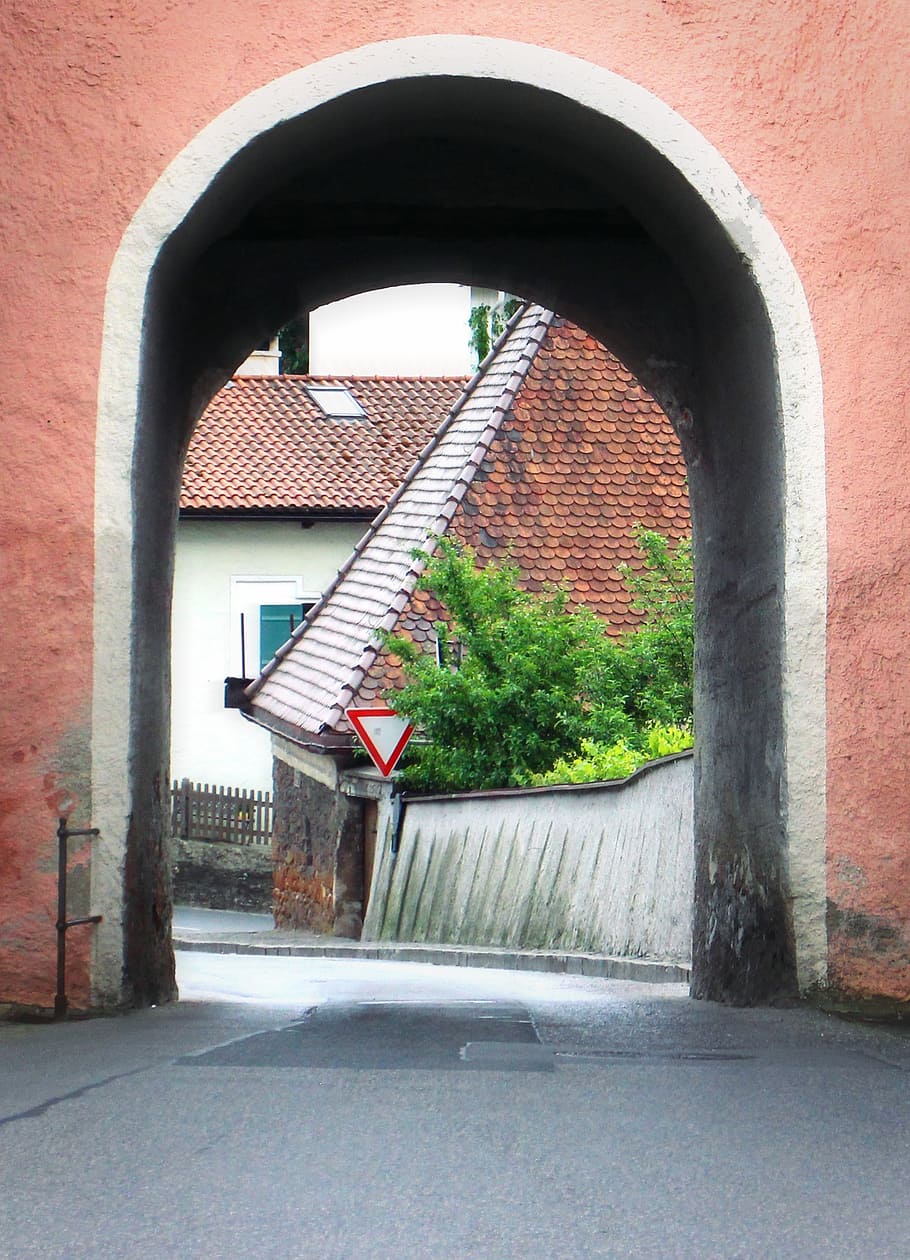 transit, goal, exit, passage, forward, gateway, city gate, road HD wallpaper