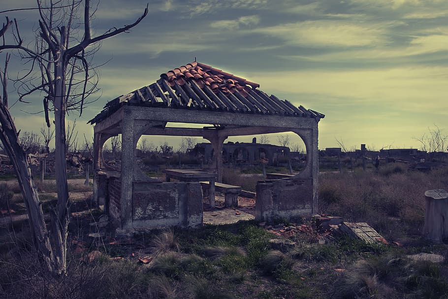 abandoned, shredding, rubble, broken, epecuén, demolition HD wallpaper