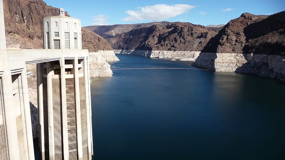 dam, water, nevada, river, usa, hydroelectric, energy, hoover HD wallpaper