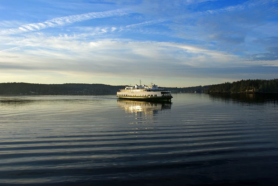 ferry, san juan islands, puget sound, washington state, nautical vessel