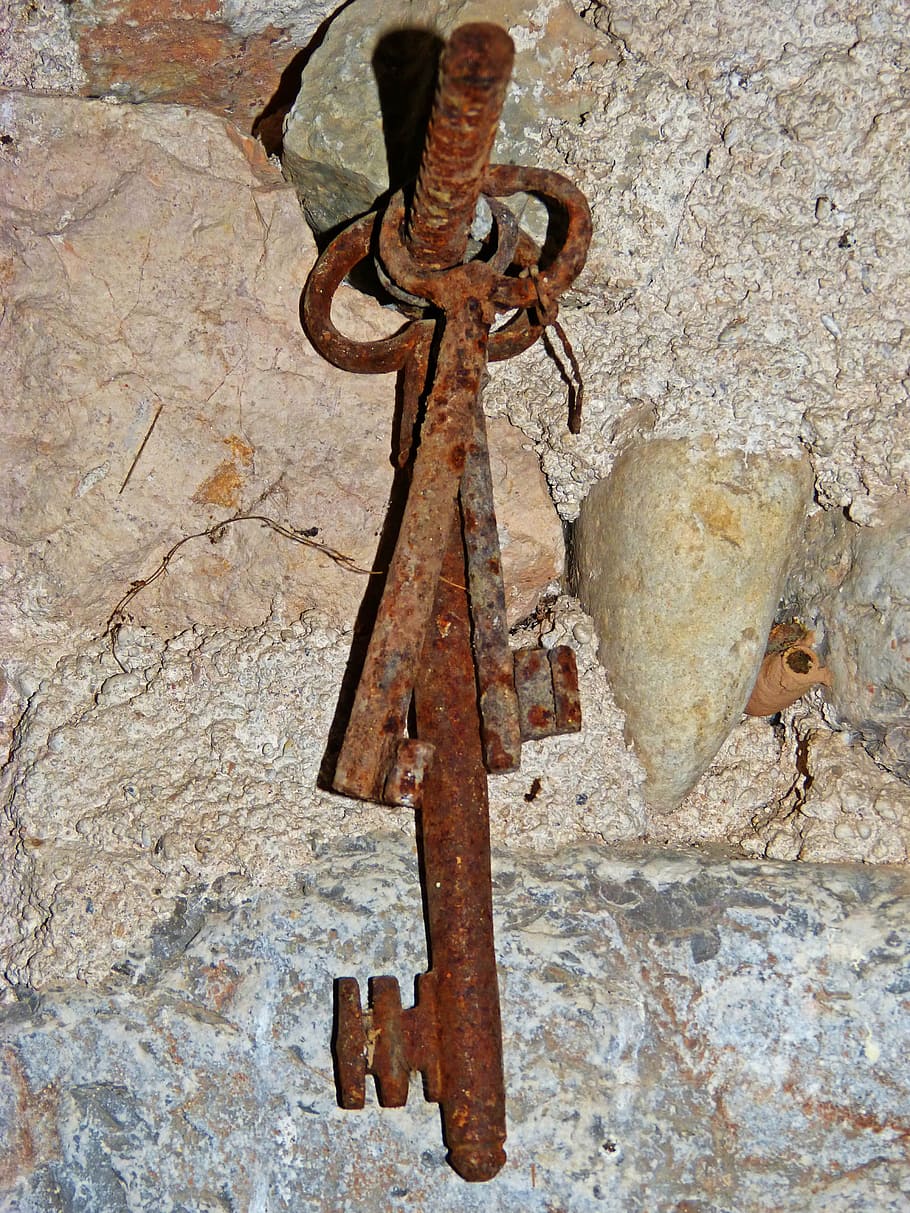 keys, old, rusty, iron, metal, weathered, no people, close-up HD wallpaper