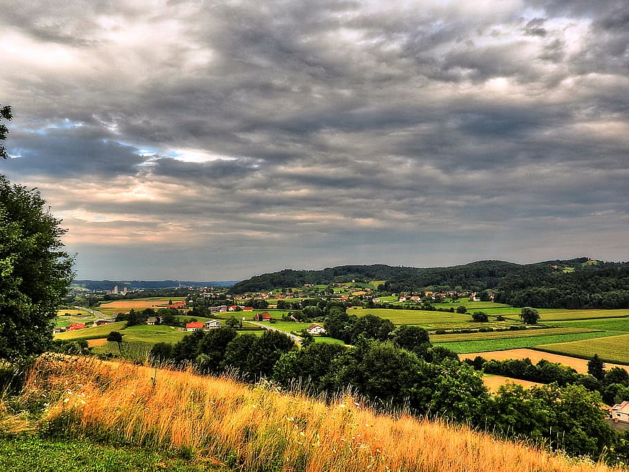 landscape, outlook, distant view, nature, hill, cloud - sky HD wallpaper