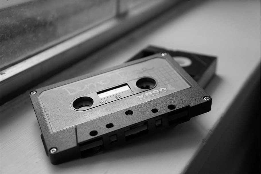 Cassette Tape Audio Black And White 