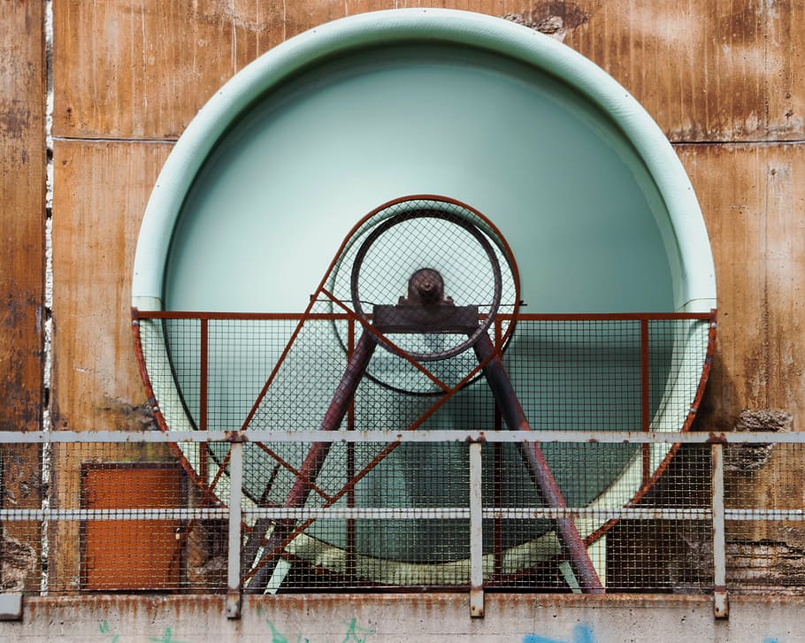 fan, paddle-wheel, duisburg, landscape park, ruhr area, industry, HD wallpaper