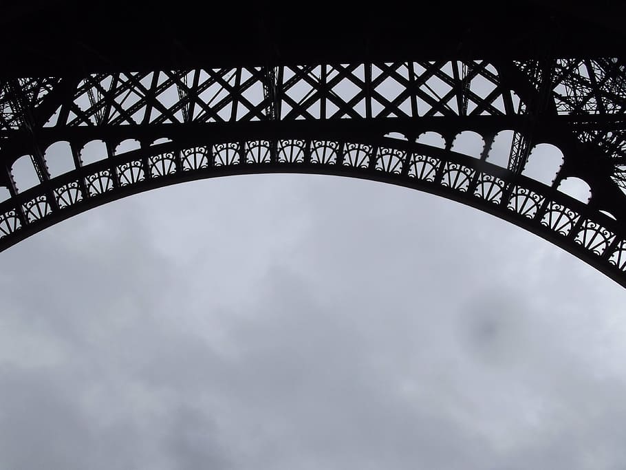 paris, eiffel tower, clouds, travel, places of interest, france HD wallpaper