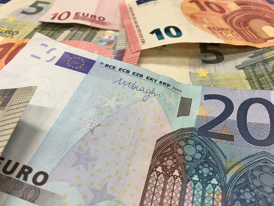 assorted-denomination Euro banknotes, money, seem, currency, finance, HD wallpaper