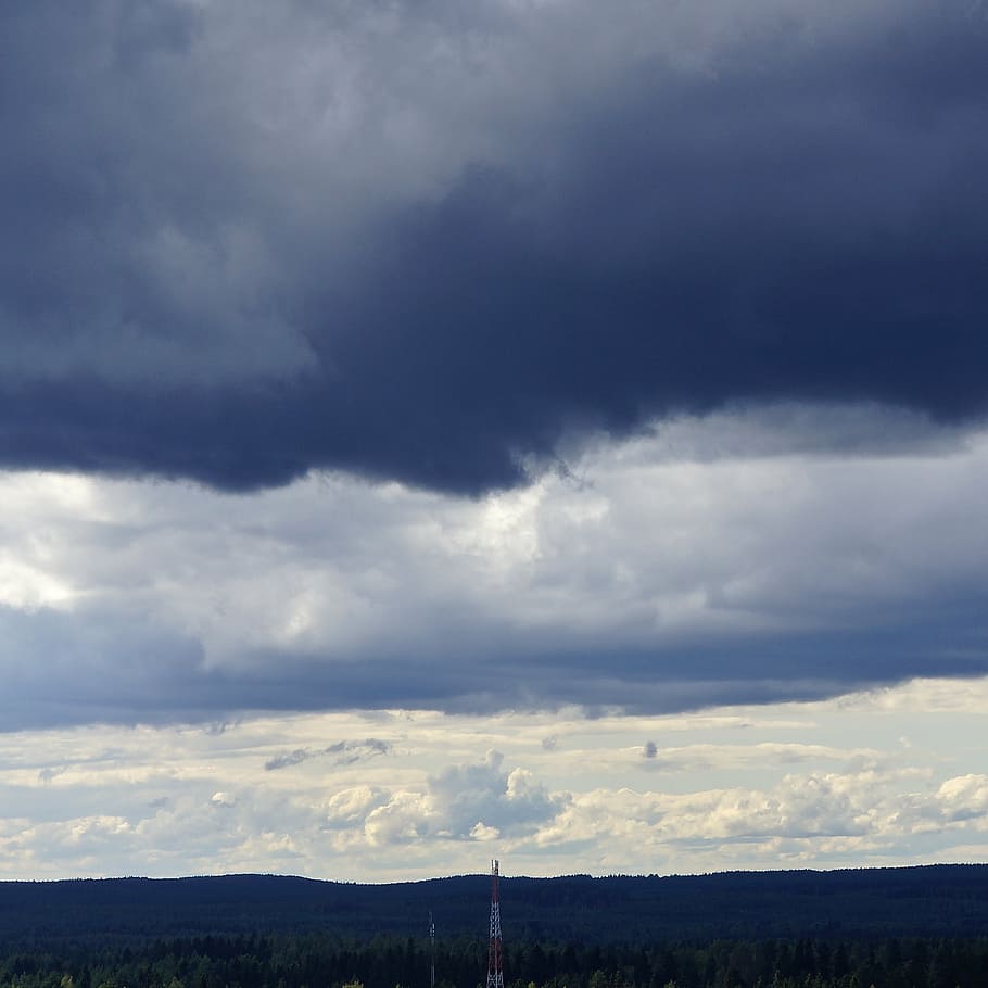 cloud, the rain cloud, risk, dark, the skyline, cloud - sky HD wallpaper