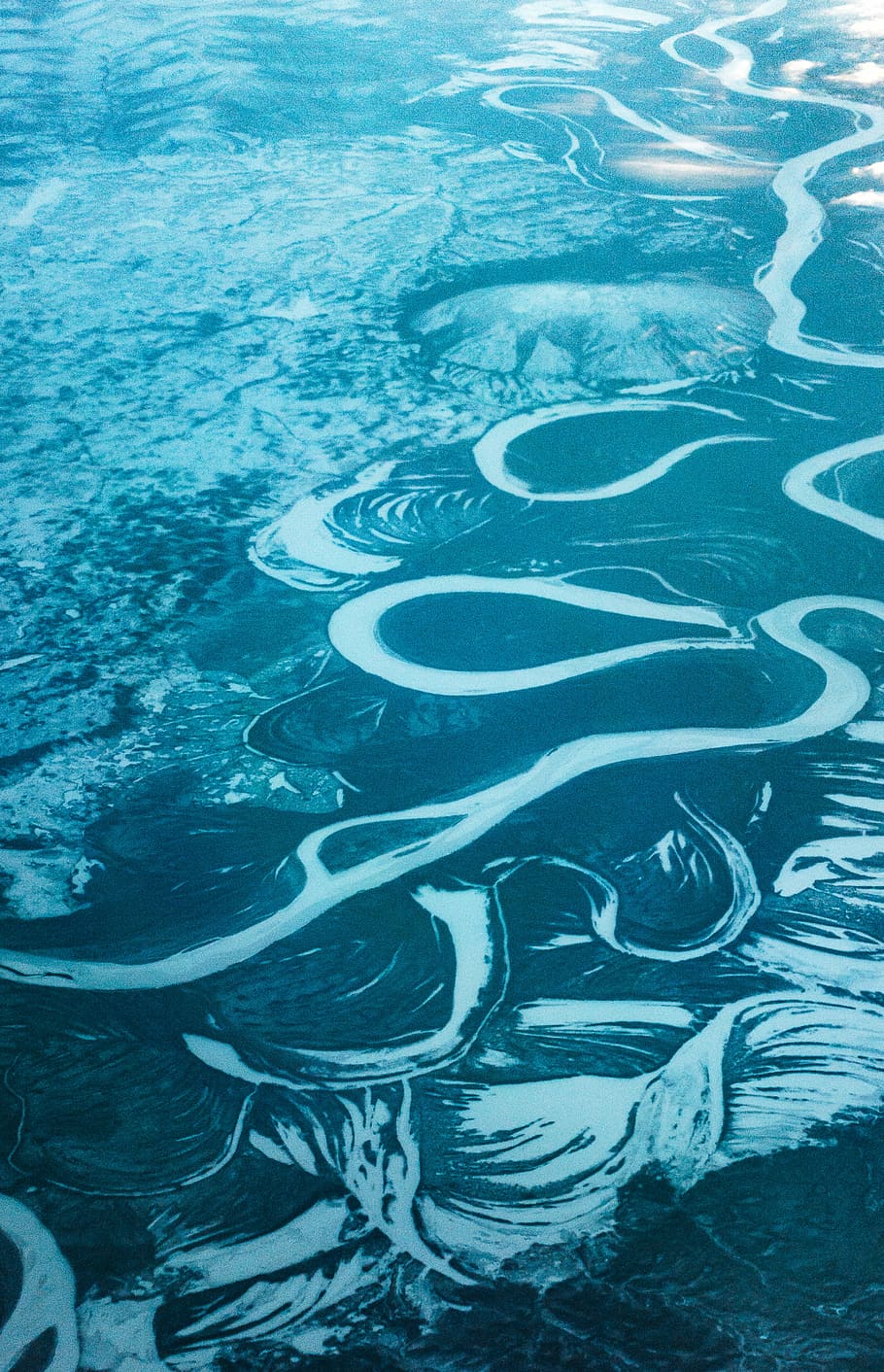 body of water timelapse photography, aerial view of body of water HD wallpaper