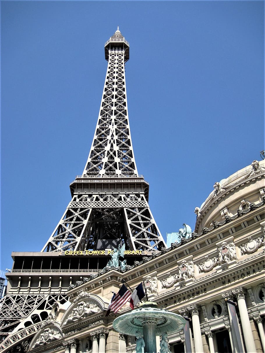 las vegas, eiffel tower, restaurant, façade, usa, architecture HD wallpaper