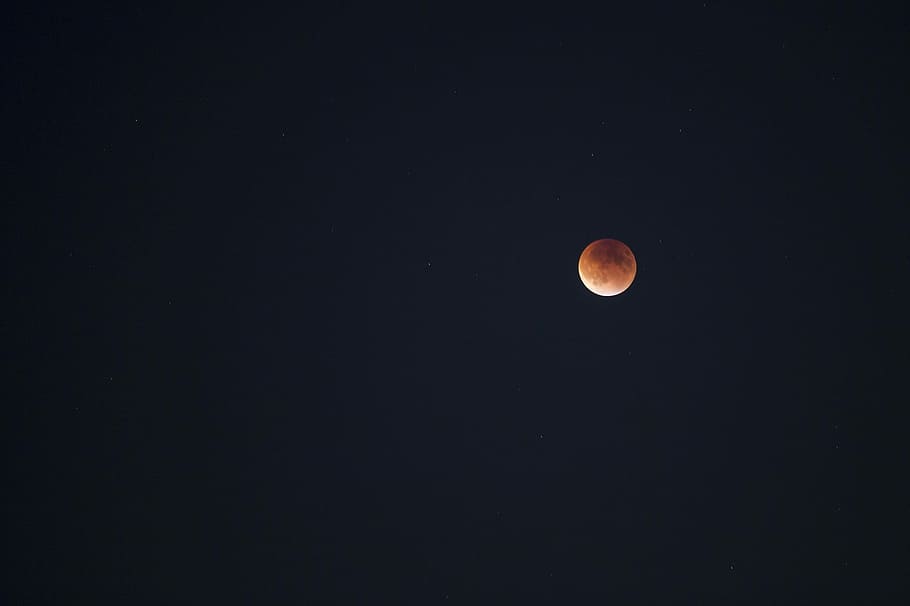 photo of the moon, black, brown, night, orange, sky, astronomy HD wallpaper