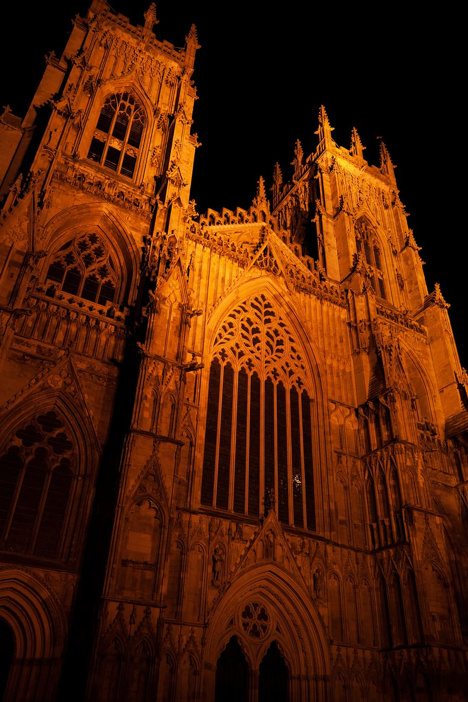 architecture, night, building, cathedral, dark, church, england HD wallpaper