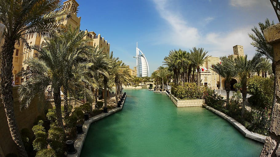 Burj Al Arab, Dubai, desert, holiday, sun, hot, architecture, HD wallpaper