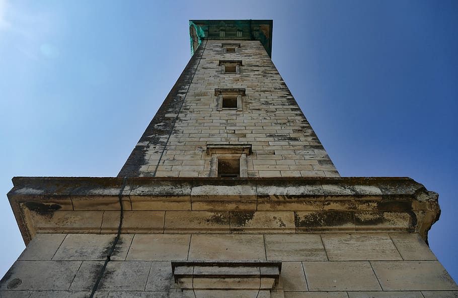 lighthouse, france, sea, landscape, atlantic, royan, phare de saint-georges-de-didonne, HD wallpaper