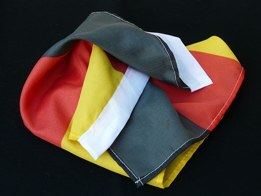 Flag, Germany, Black, Red, Gold, black red gold, fabric, rumpled HD wallpaper