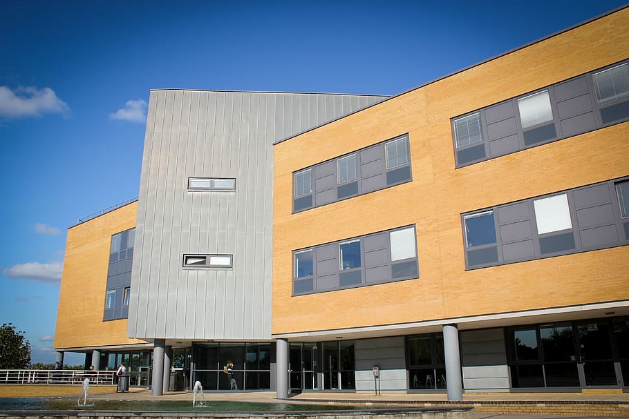 Surrey, Guildford, Management School, architecture, modern, HD wallpaper