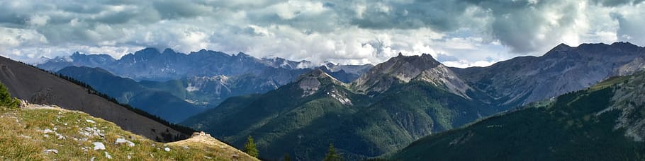 panorama, view, panoramic views, mountain, landscape, grand HD wallpaper