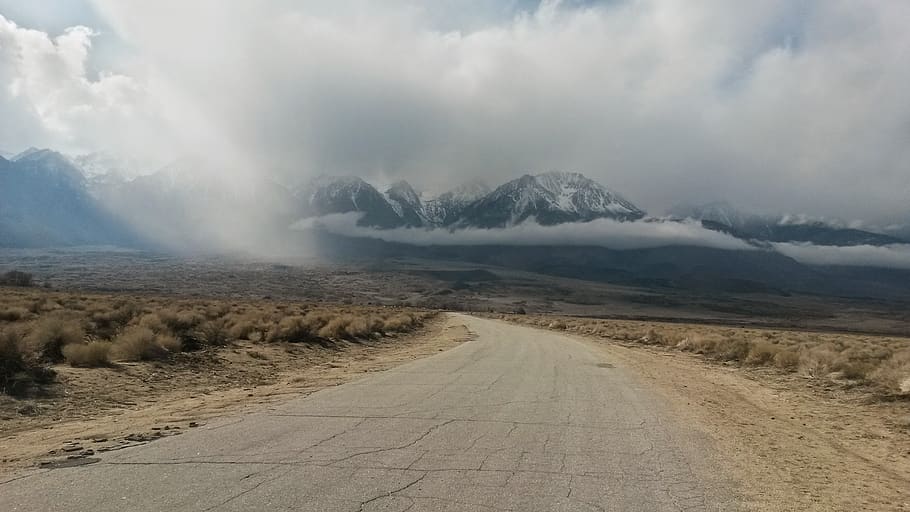 mammoth, mountain, roadside, cloud - sky, scenics - nature HD wallpaper