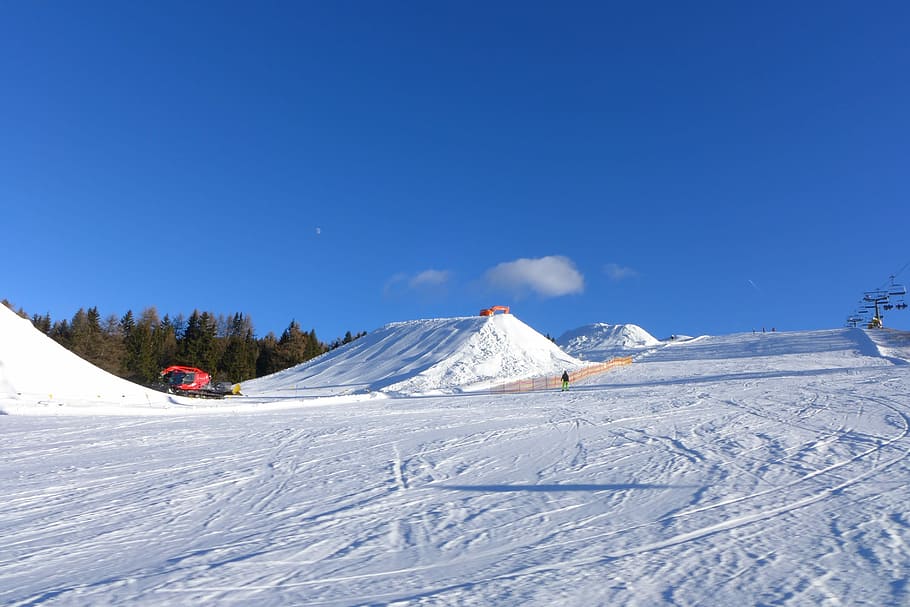 Snowpark, Artificial Snow, snowmakers, alpe di siusi, seiser alm, HD wallpaper