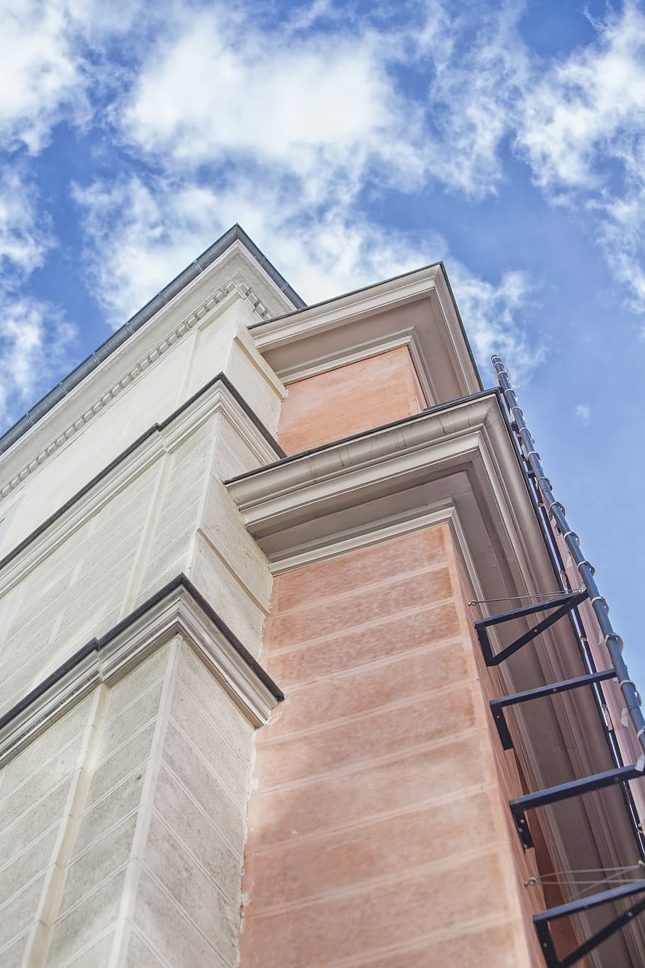 clouds, calm, blue sky, the top, architecture, building Exterior HD wallpaper