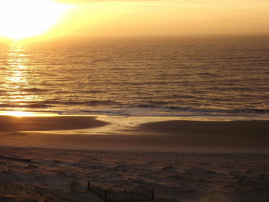 sunrise, sunset, clouds, sky, charleston, winter, waves, scenics - nature HD wallpaper