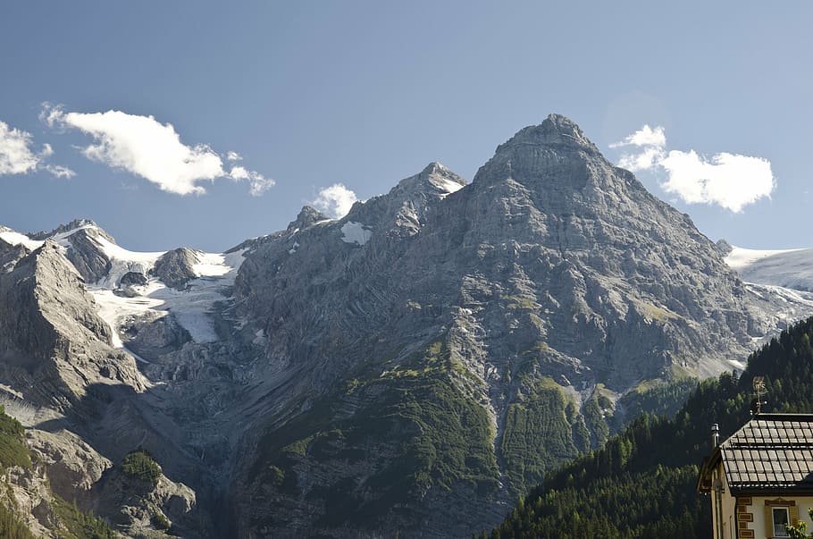 mountains, ortler, italy, the alps, stelvio, nature, snow, mountain Peak, HD wallpaper
