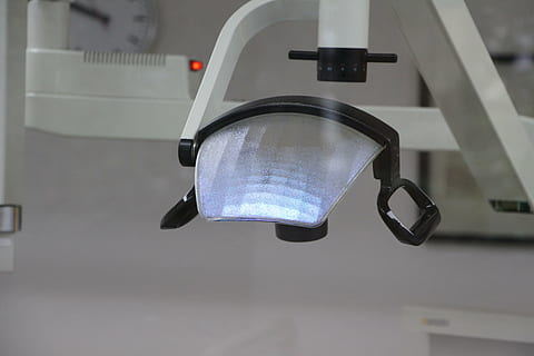 turned-on black dentist LED light, dentist lamp, practical lamp HD wallpaper