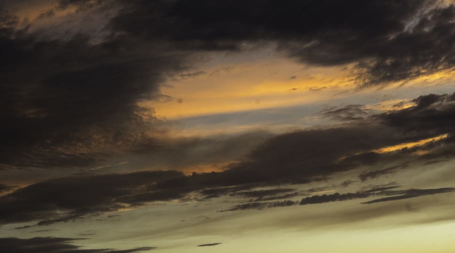 Sunset, Clouds, Weather, Nature, sky, scenic, atmosphere, formation HD wallpaper