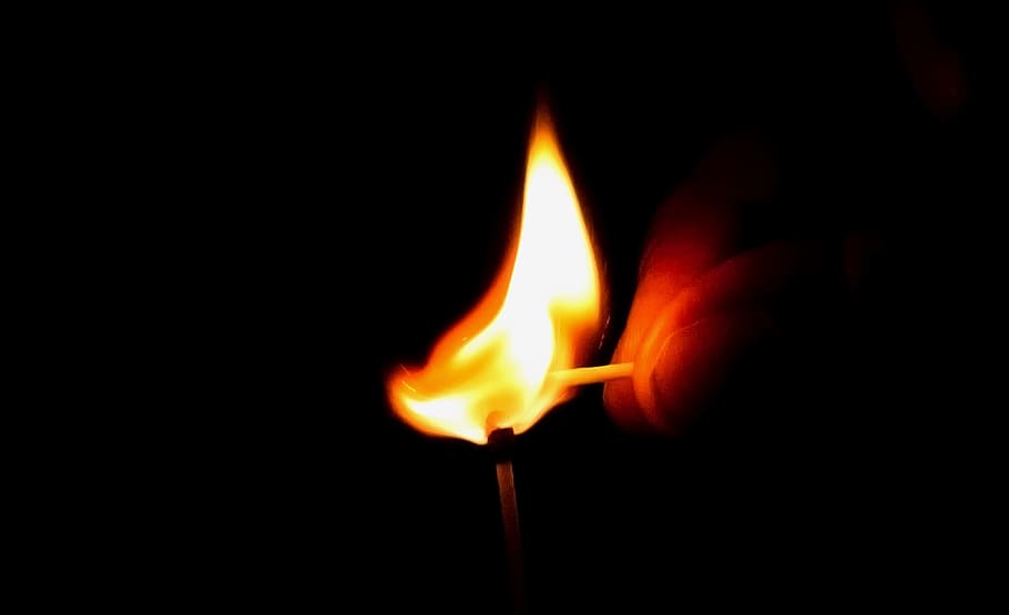 matches, fire, lighting, burn, flame, heat, symbol, hot, flammable, HD wallpaper
