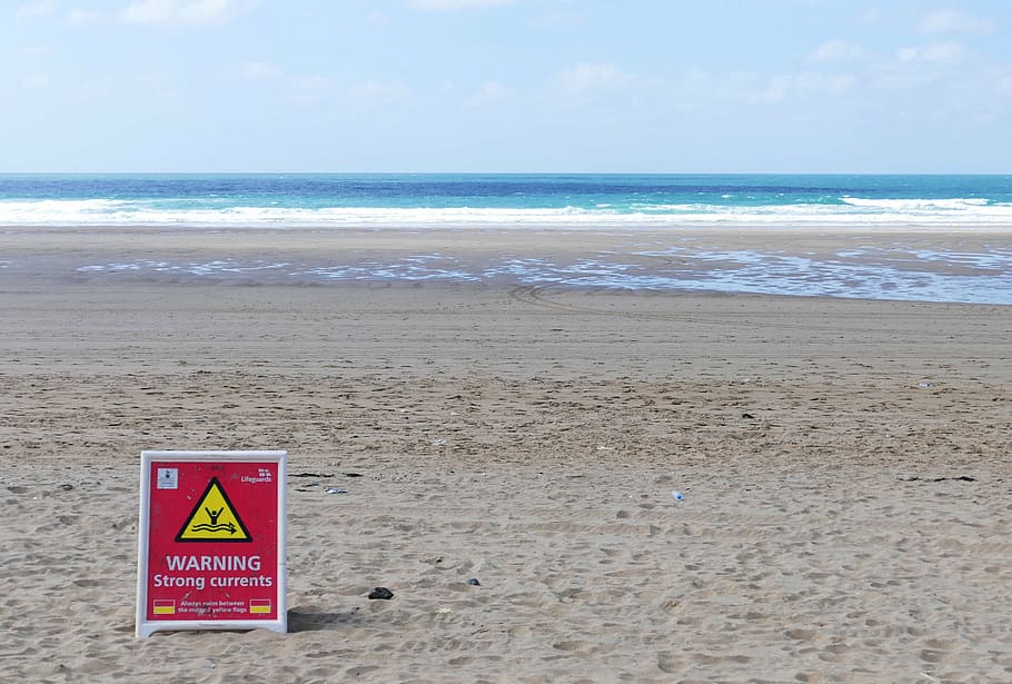 beach, warning, sea, summer, sand, ocean, water, danger, sign HD wallpaper