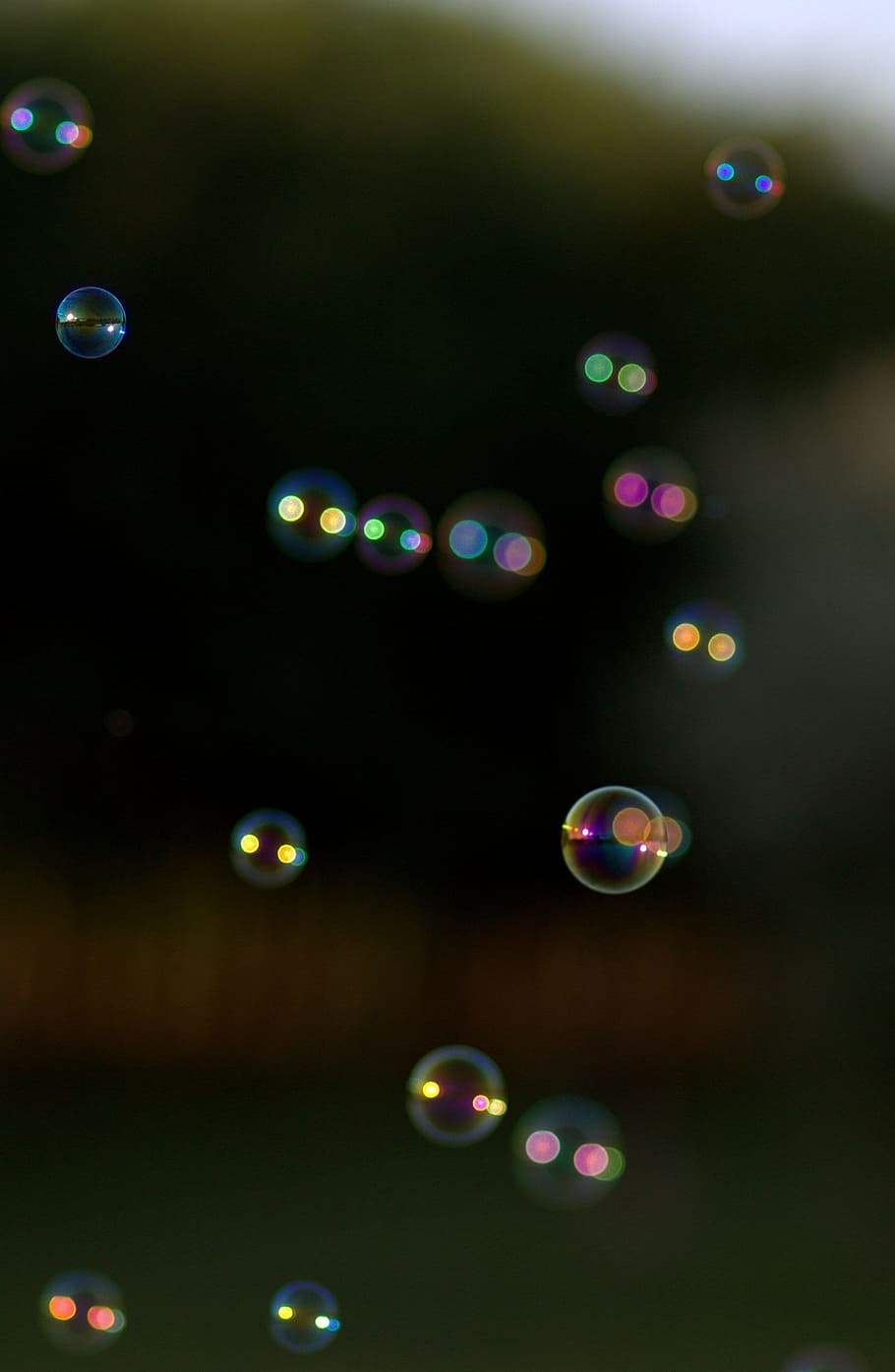 bubbles, soap, coloring, balloons, multi colored, illuminated HD wallpaper