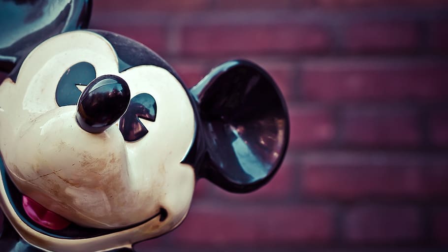low-angle photo of Mickey Mouse head, micky mouse, walt disney, HD wallpaper