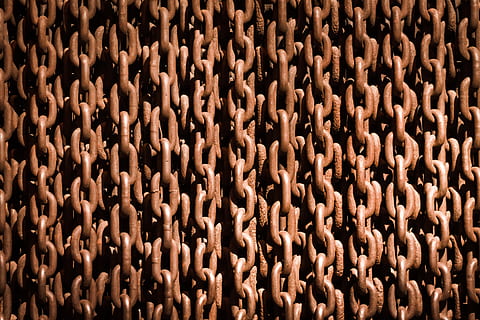 brown metal chain lot, rust, past, bondage, history, backgrounds HD wallpaper