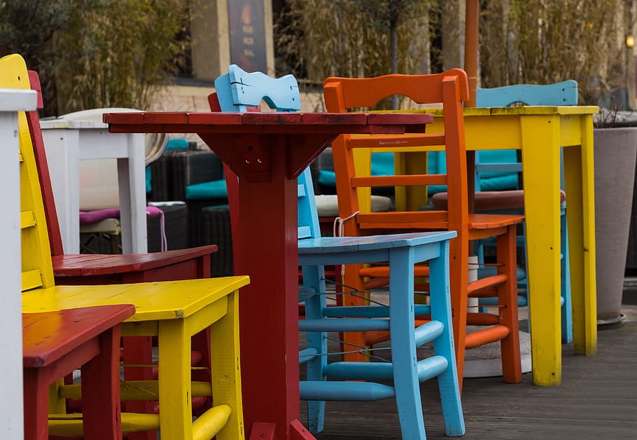 Colorful, Chairs, Dining, Tables, Modern, dining tables, sit