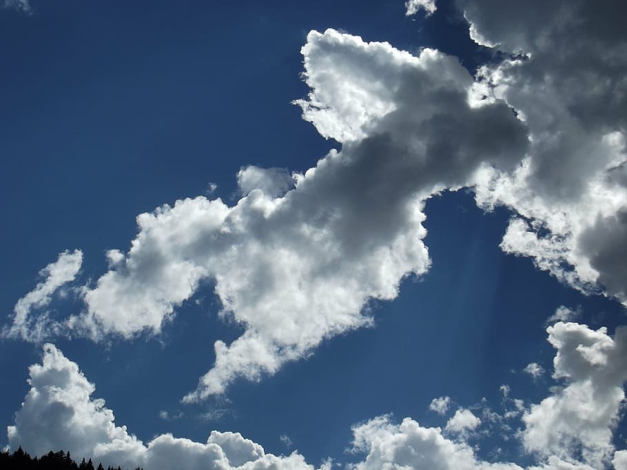 sky, clouds, nature, blue, clouds form, beautiful, white, cloud - sky HD wallpaper