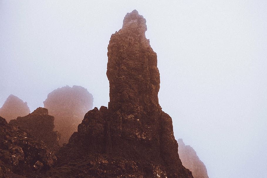 mountains, peak, pillar, rock, rock formation, rock - object HD wallpaper