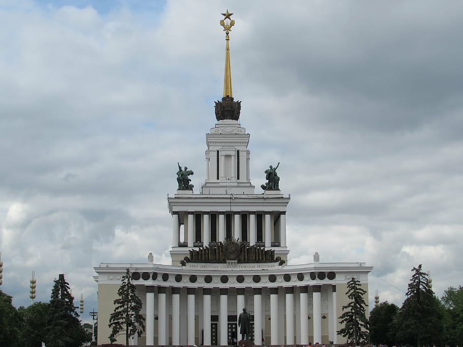 moscow, enea, park, architecture, cloud - sky, built structure HD wallpaper