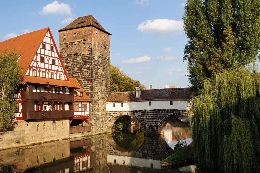 Nuremberg, Pegnitz, Mensa, Old Town, old mensa, building, autumn, HD wallpaper