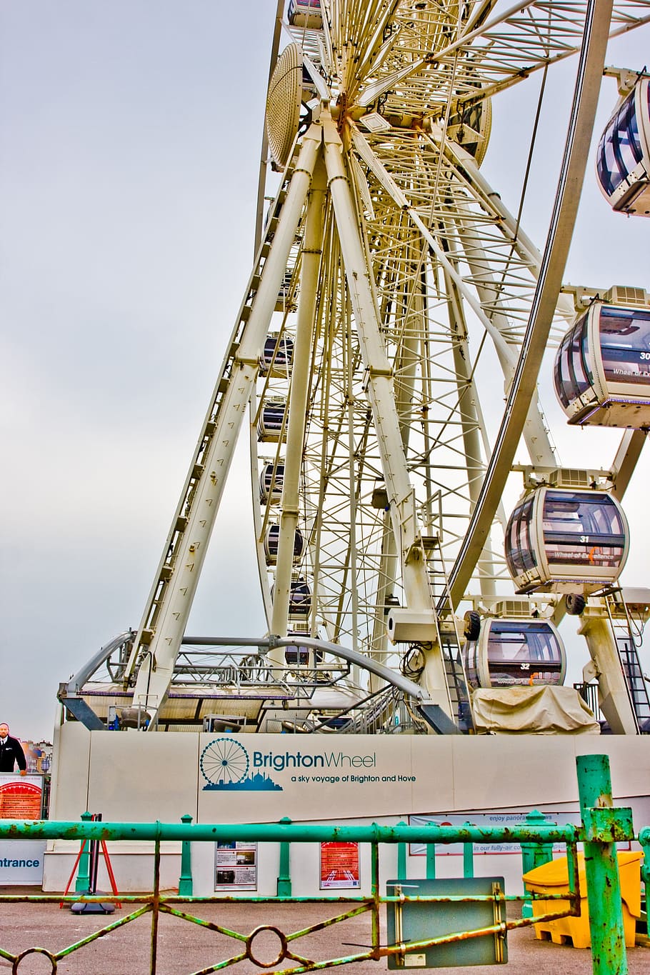 ferris wheel, brighton, uk, england, amusement park, amusement park ride, HD wallpaper