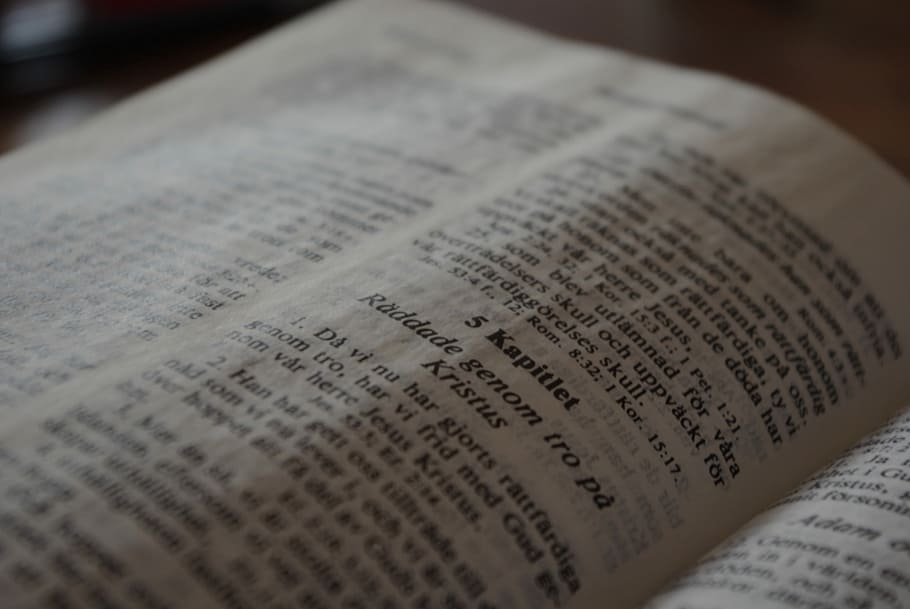 Bible, Swedish, Book, Text, Holy, newspaper, indoors, no people HD wallpaper