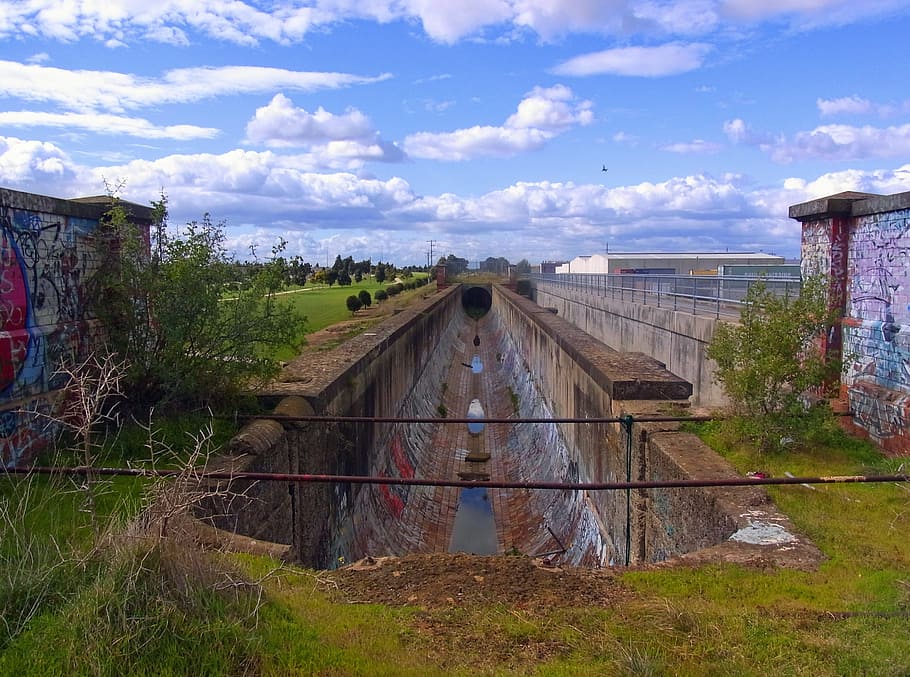 aqueduct bridge, abandoned, disused, irrigation, water, historic, HD wallpaper