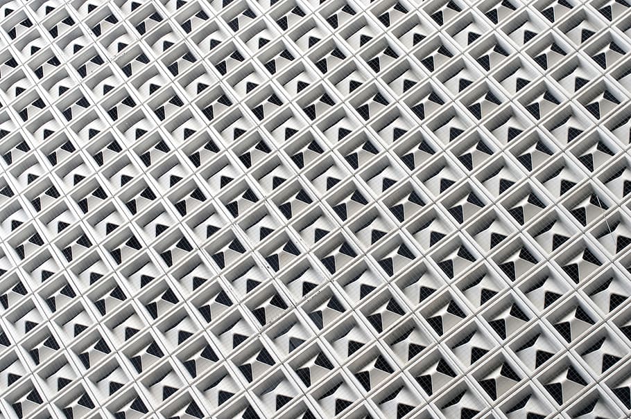grid gray board illustration, gray diamond-plate, pattern, architecture HD wallpaper